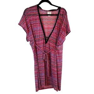 Profile by Gottex Multicolor Mesh Swim Cover-Up XL Festival Y2K Beachwear